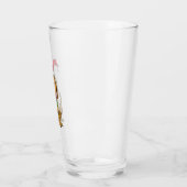 Max der Hund mit Santa-Hut Glas (Links)