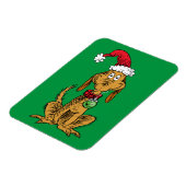 Max der Hund mit Santa-Hut Magnet (Linke Seite)