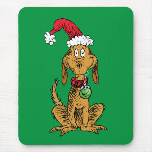 Max der Hund mit Santa-Hut Mousepad