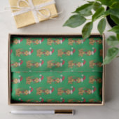 Max der Hund mit Santa-Hut Seidenpapier (Geschenk)
