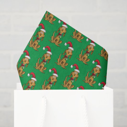Max der Hund mit Santa-Hut Seidenpapier (Geschenktüte)
