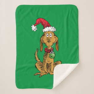 Max der Hund mit Santa-Hut Sherpadecke