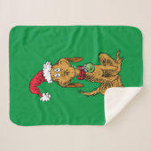 Max der Hund mit Santa-Hut Sherpadecke (Vorderseite (Horizontal))
