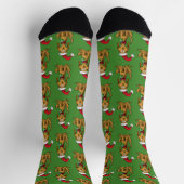 Max der Hund mit Santa-Hut Socken (Oben)