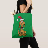 Max der Hund mit Santa-Hut Tasche (Von Nahem)