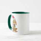 Max der Hund mit Santa-Hut Tasse (Vorderseite Links)