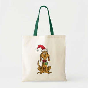 Max der Hund mit Santa-Hut Tragetasche