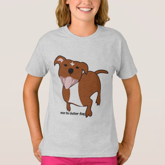 Max der Shelter Dog Big & Happy T-Shirt (Vorderseite)