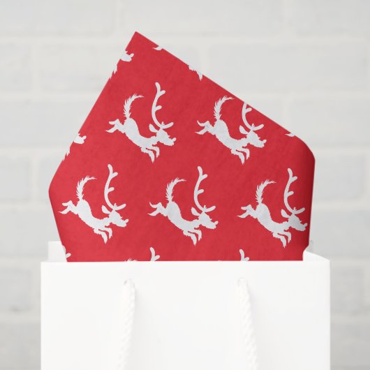 Max die Rentier-Silhouette Seidenpapier (Geschenktüte)