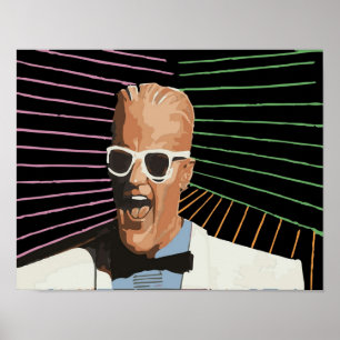 Max-Headroom Retro der 80er Jahre Poster