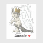 Max | Ich werde dich aufessen! Aufkleber (Blatt)