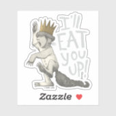 Max | Ich werde dich aufessen! Aufkleber (Blatt)