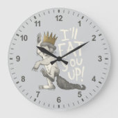 Max | Ich werde dich aufessen! Große Wanduhr (Vorderseite)