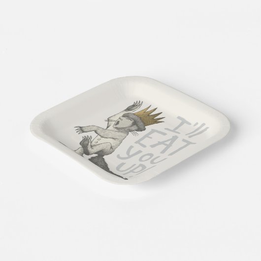 Max | Ich werde dich aufessen! Pappteller (Gewinkelt)