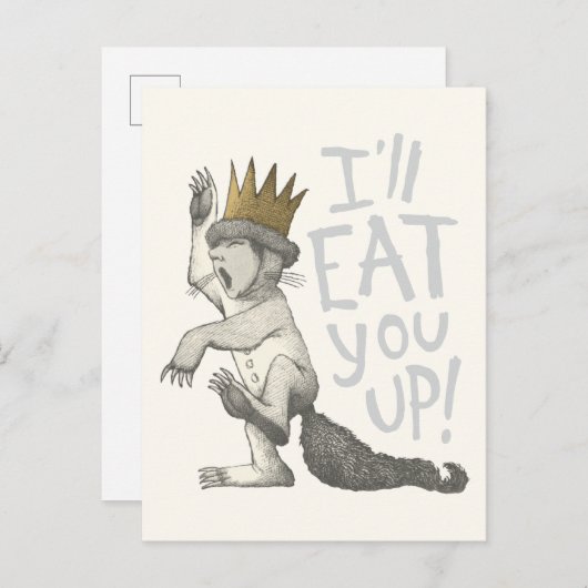 Max | Ich werde dich aufessen! Postkarte (Vorne/Hinten)