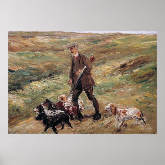 Max Liebermann Hunter in den Dünen Poster (Vorne)
