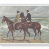 Max Liebermann: Zwei Reiter am Strand Kunst Aufkleber (Vorderseite)