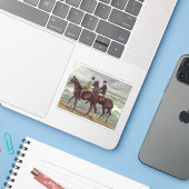 Max Liebermann: Zwei Reiter am Strand Kunst Aufkleber (Laptop mit iPhone)