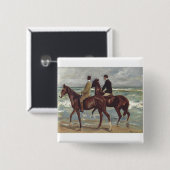 Max Liebermann: Zwei Reiter am Strand Kunst Button (Vorne & Hinten)