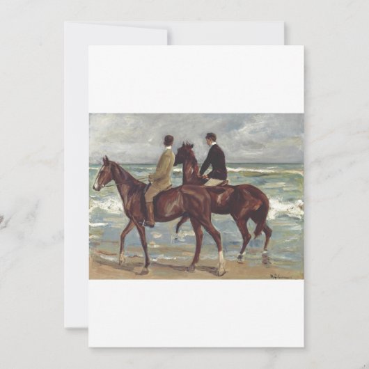 Max Liebermann: Zwei Reiter am Strand Kunst Einladung (Vorderseite)