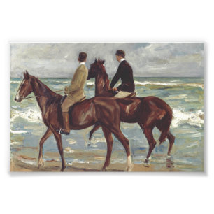 Max Liebermann: Zwei Reiter am Strand Kunst Fotodruck