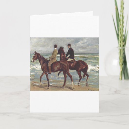 Max Liebermann: Zwei Reiter am Strand Kunst Karte (Vorderseite)