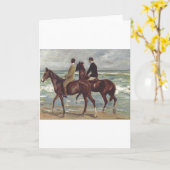 Max Liebermann: Zwei Reiter am Strand Kunst Karte (Gelbe Blume)