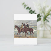 Max Liebermann: Zwei Reiter am Strand Kunst Postkarte (Stehend Vorderseite)