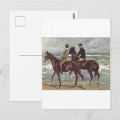 Max Liebermann: Zwei Reiter am Strand Kunst Postkarte (Vorne/Hinten)