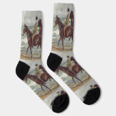 Max Liebermann: Zwei Reiter am Strand Kunst Socken (Rechts)