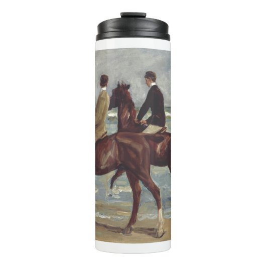 Max Liebermann: Zwei Reiter am Strand Kunst Thermosbecher (Vorderseite)