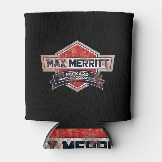 Max Merritt-Auto-Teile können das Rusty-Logo abküh Dosenkühler (Vorderseite)