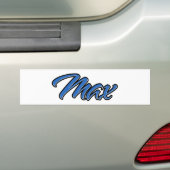 Max Name blue Aufkleber Sticker Autoaufkleber (Auf Auto)