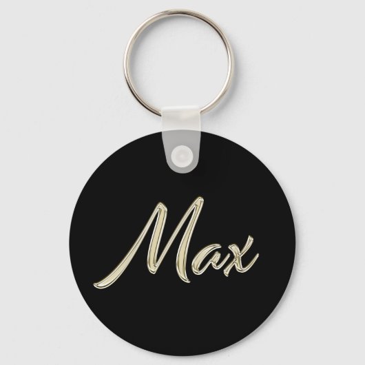 Max. Name für weißes Button-Fenster Schlüsselanhänger (Vorderseite)