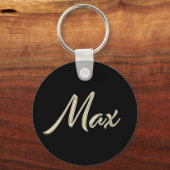 Max. Name für weißes Button-Fenster Schlüsselanhänger (Vorderseite)