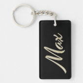 Max Name whitegold Schlüsselanhänger Anhänger (Vorderseite)