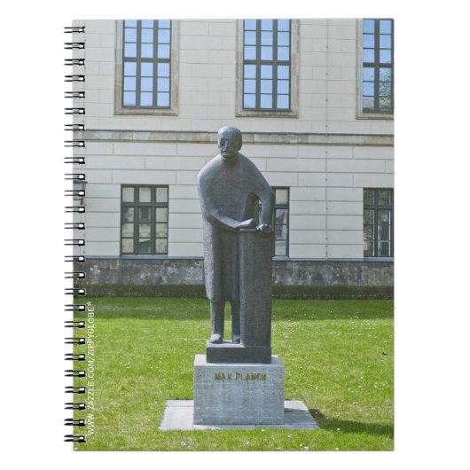 Max-Planck-Statue in Berlin Notizblock (Vorderseite)