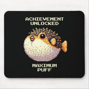 Max Puff erreichte Pixel-Kugelfisch Retro-Gamer-Ku Mousepad