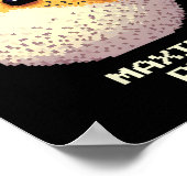 Max Puff erreichte Pixel Pufferfish Retro Gamer Ar Poster (Ecke)