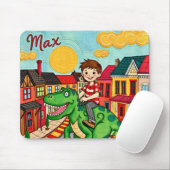 MAX ~ Riding a Dinosaurier! ~ Mousepad (Mit Mouse)