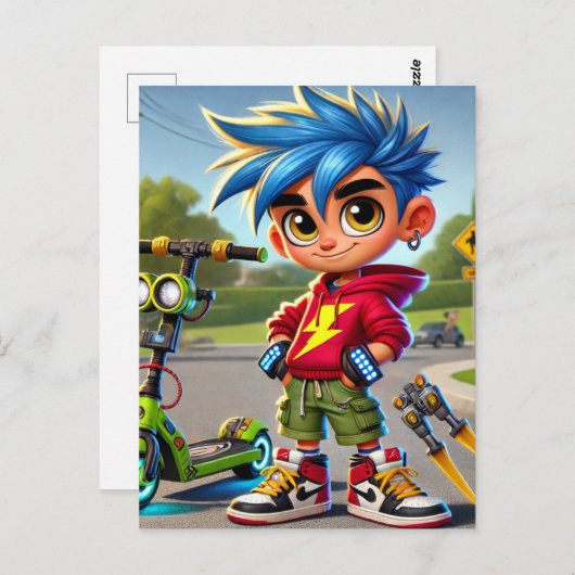 Max Rockett Postkarte (Vorne/Hinten)