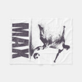 Max Soccer Boys Personalized First Name Max  Fleecedecke (Vorderseite (Horizontal))