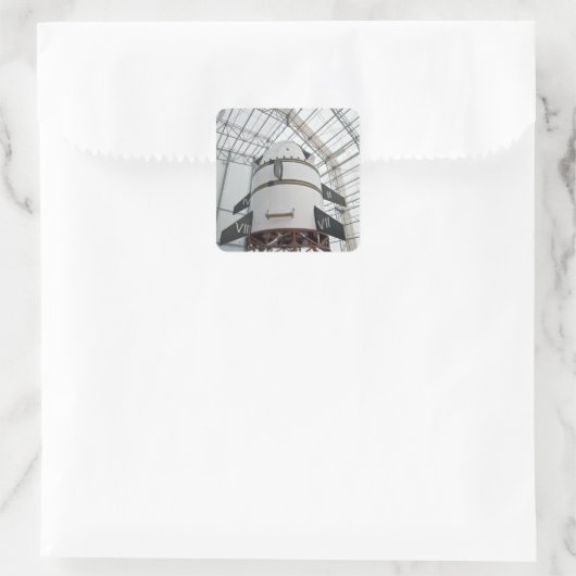 Max. Startabbruchsystem Quadratischer Aufkleber (Tasche)