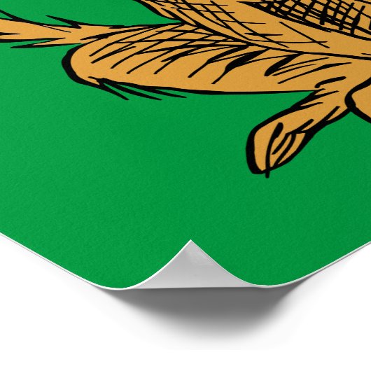 Max the Dog in Santa Hat Poster (Ecke)