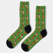 Max the Dog in Santa Hat Socken (Linkes Detail)