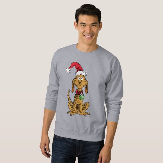 Max the Dog in Santa Hat Sweatshirt (Vorne ganz)