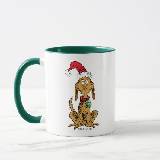 Max the Dog in Santa Hat Tasse (Links)