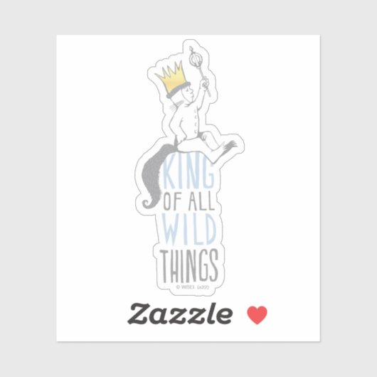 Max | The King of All Wild Things - Blue Aufkleber (Blatt)