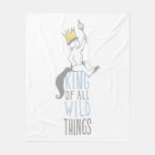 Max | The King of All Wild Things - Blue Fleecedecke (Vorderseite)