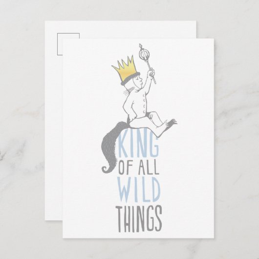 Max | The King of All Wild Things - Blue Postkarte (Vorne/Hinten)
